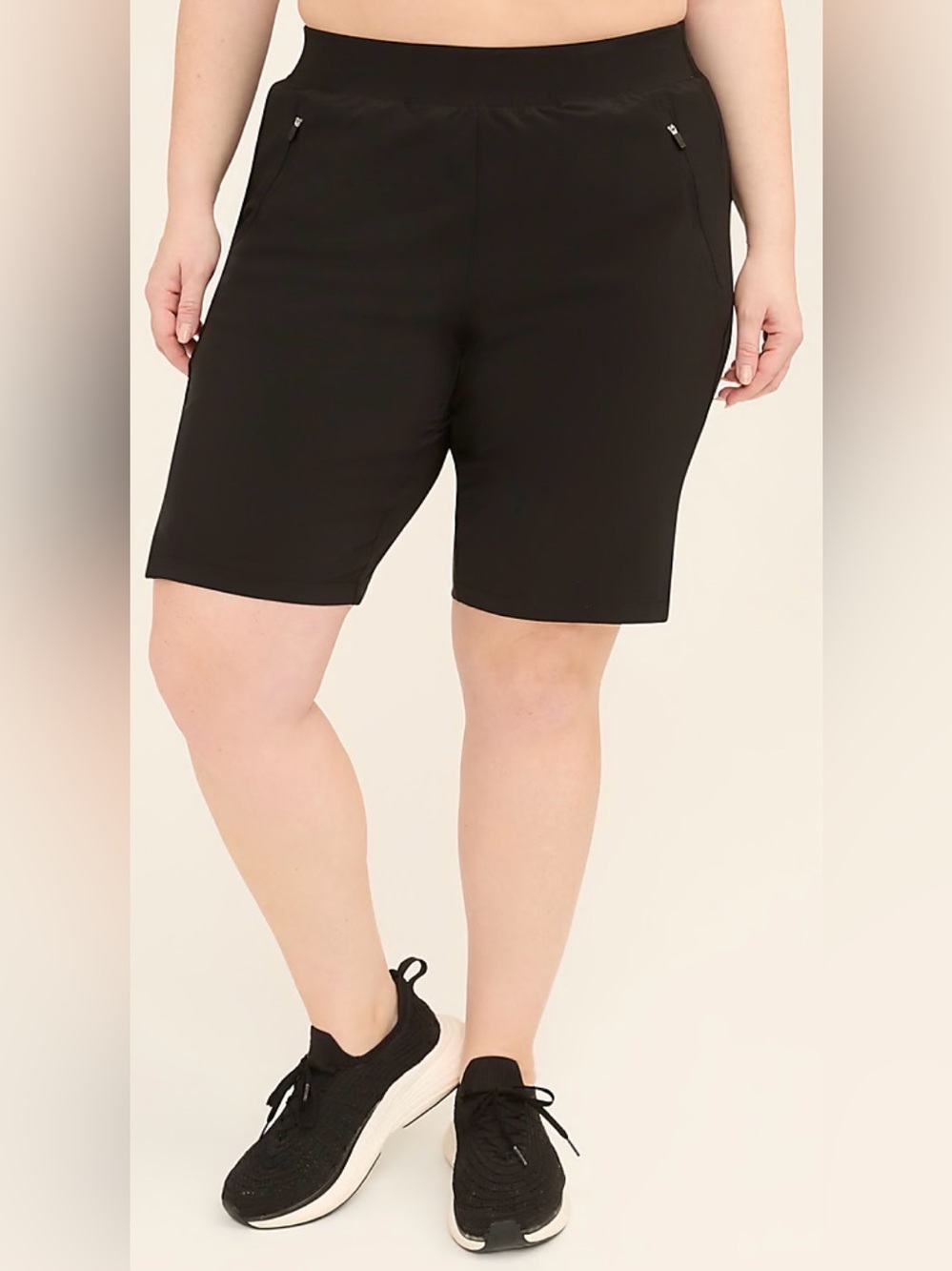 NWT Livi Active Black Women's Athletic Shorts with Zip Pockets